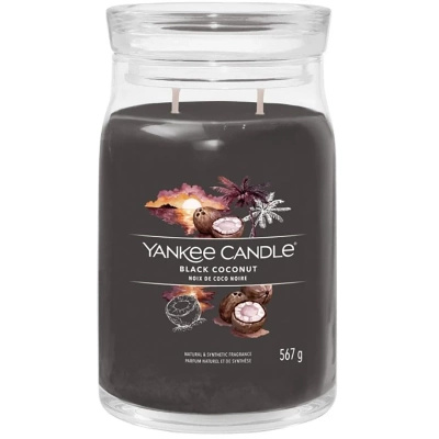 Yankee Candle velká vonná svíčka ve skleněné dóze 567g - Black Coconut