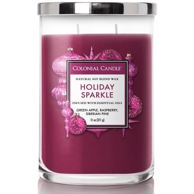 Soy scented candle with essential oils Holiday Sparkle Colonial Candle