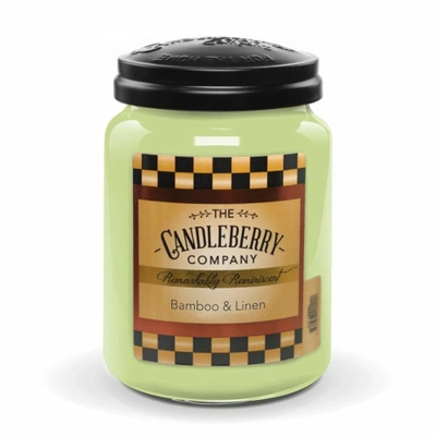 Candleberry große Duftkerze im Glas 570 g – Bamboo Linen™