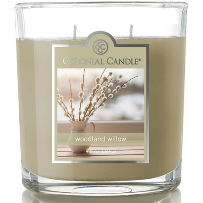 Sojowa świeca zapachowa w owalnym szkle 2 knoty kwitnąca wierzba Woodland Willow Colonial Candle 269 g