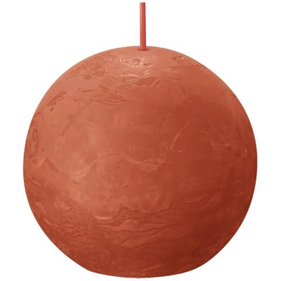 Bolsius rustic round ball solid candle Rustic Shine 76 mm - Earthy Orange Earthy Orange