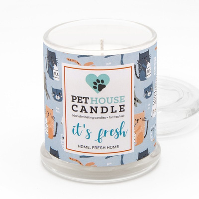 Candela profumata alla soia in barattolo di vetro neutralizzazione degli odori PetHouse Candle It's Fresh casa fresca 250 g