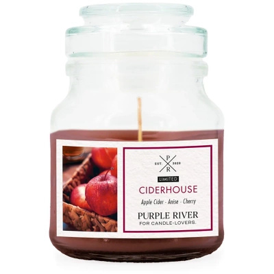 Ciderhouse Purple River Bougie en verre parfumée au soja pomme épicée 113 g