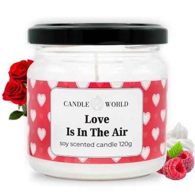 Candle World valentijns soja geurkaars pot Love is In the Air 120 g