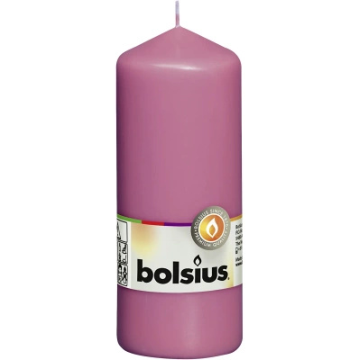 Bolsius solid pillar trunk candle unscented 15 cm 150/58 mm - Pink Fuchsia