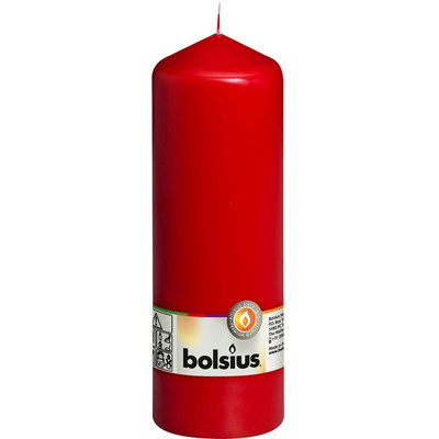 Bolsius lump candle trunk pole unscented 20 cm 200/68 mm - Red