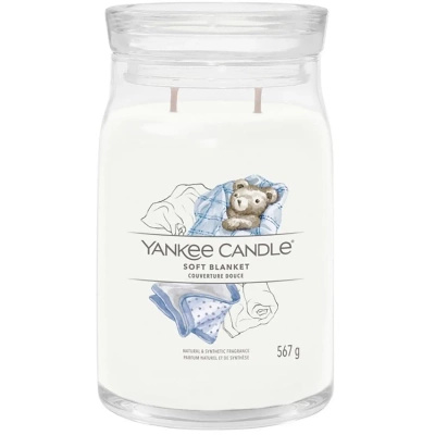 Yankee Candle Signature duża malinowa świeca zapachowa w szklanym słoju 567 g - Red Raspberry