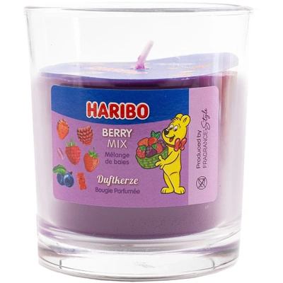 Haribo bougie parfumée en verre Berry Mix bonbons gélifiés à la myrtille frutti di bosco 135 g