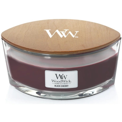 Woodwick Core Heartwick Ellipse large scented candle with wooden wick cherry 16 oz 453.6 g - Black Cherry