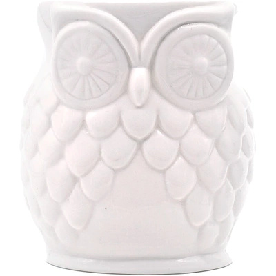 Brûleur parfumé en céramique blanche pour cire et huile Candle Brothers Owl