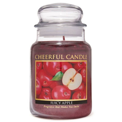 Cheerful Candle grote glazen pot geurkaars 2 lonten 24 oz 680 g - Juicy Apple