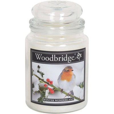 Ароматическая свеча в стекле большая Woodbridge - Winter Wonderland