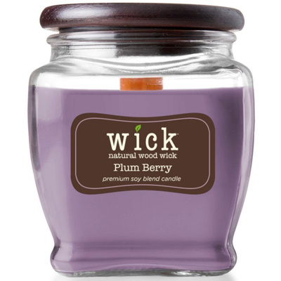 Bougie de soja parfumée Colonial Candle Wick mèche en bois 15 oz 425 g - Plumberry