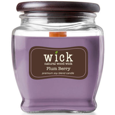 Candela di soia profumata stoppino di legno Colonial Candle Wick - Plumberry