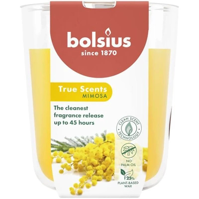 Bolsius True Scents kvapnioji žvakė stiklinėje 97/83 mm kapsulėje - Mimosa Mimosa