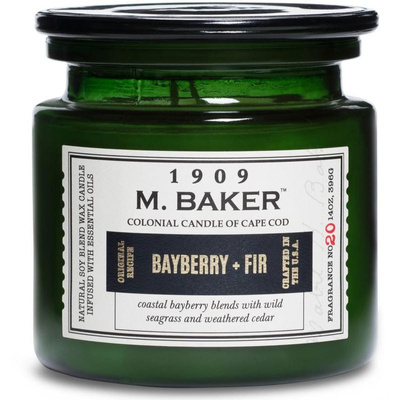 Sojowa świeca zapachowa słoik apteczny 396 g Colonial Candle M. Baker - Bayberry Fir