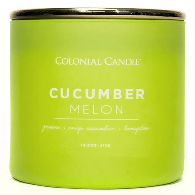 Velká sójová vonná svíčka Cucumber Melon Colonial Candle 411 g