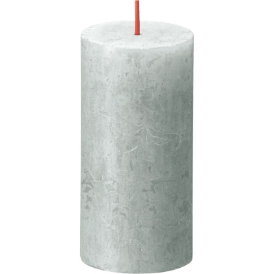 Bolsius trunk solid candle rustic post Rustic Shine 100/50 mm 10 cm - Jade Green