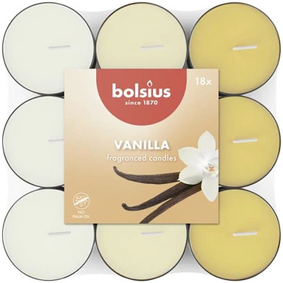 Bolsius bougies chauffe-plat parfumées Vanilla paquet de 18 vanille