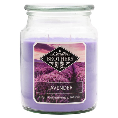 Duftkerze große im glas Candle Brothers 510 g - Lavendel Lavender