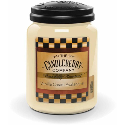 Grande bougie parfumée Candleberry dans un verre 570 g - Vanilla Cream Avalanche™