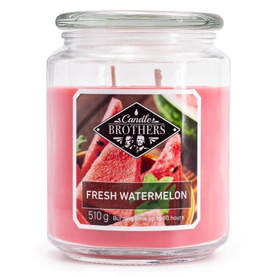 Duża arbuzowa świeca zapachowa w szkle Fresh Watermelon 510 g Candle Brothers