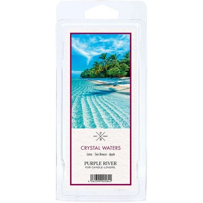 Crystal Waters Purple River Cera de soja para chimenea flor de loto brisa marina 50 g