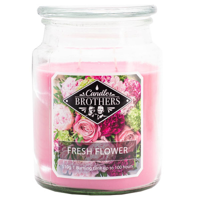 Grande bougie parfumée florale en verre Fresh Flower Candle Brothers 510 g