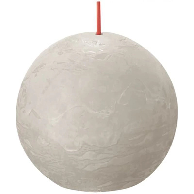 Bolsius rustic round ball solid candle Rustic Shine 76 mm - Sandy Gray