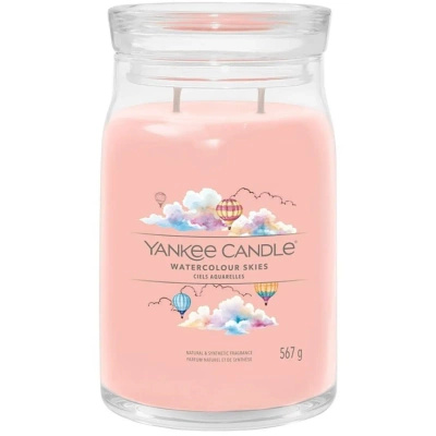 Yankee Candle Signature duża malinowa świeca zapachowa w szklanym słoju 567 g - Red Raspberry