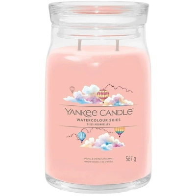Yankee Candle Signature vela perfumada grande en tarro de cristal 567 g - Watercolour Skies
