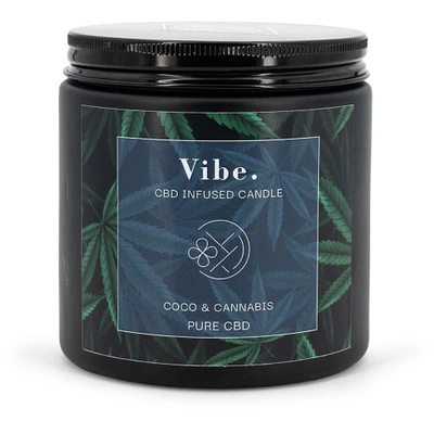 Sójová sviečka s vôňou CBD v skle Vibe Coco and Cannabis Candle Brothers 350 g