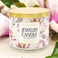 Charmed Aroma papuošalų žvakė 12 uncijų 340 g žiedas - Rožinė magnolija