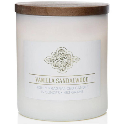 Natuurlijk geurende sojakaars in glas Colonial Candle 16 oz 453 g - Vanille Sandelhout