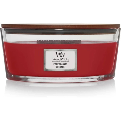 Woodwick Ellipse Core Heartwick candela profumata grande con stoppino in legno lavanda cedro 16 oz 453,6 g - Melograno