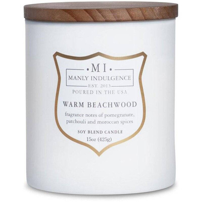 Duftkerze Soja für Männer Holzdocht Colonial Candle - Warm Beachwood