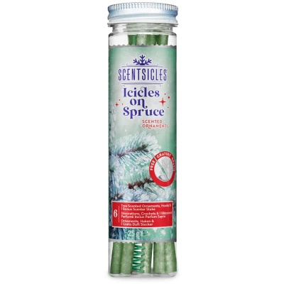 Scentsicles Eiszapfen auf Fichte Weihnachtsbaum Duftstäbchen Weihnachten hängende Ornamente 6 Stück