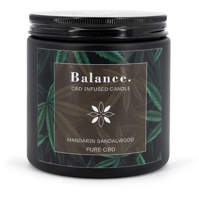 Soja geurkaars in glas CBD Balance Mandarin Sandalwood Candle Brothers 350 g