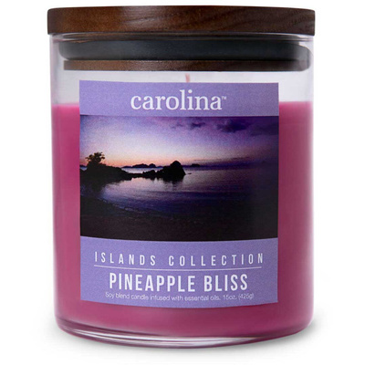 Sviečka sója voňavé prirodzené s esenciálnymi olejmi - Pineapple Bliss Colonial Candle