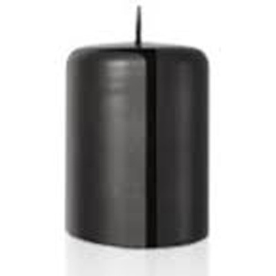 Black decorative metallised pillar candle 100/70 mm FEM Candles