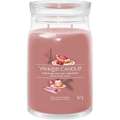 Yankee Candle Signature vela grande con aroma marino en tarro de cristal 567 g - Parisian Holiday Brunch