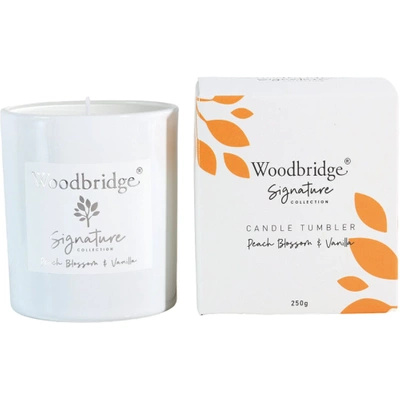 Scented gift candle Peach Blossom Vanilla 250 g Woodbridge
