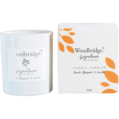 Geschenk Duftkerze Pfirsich Vanille Peach Blossom Vanilla 250 g Woodbridge