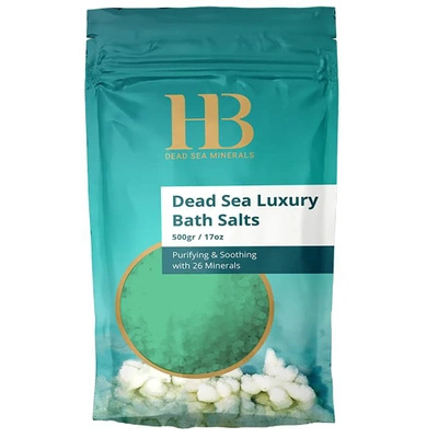 Sel de bain naturel de la Mer Morte et huiles biologiques Pomme verte 500 g Health & Beauty