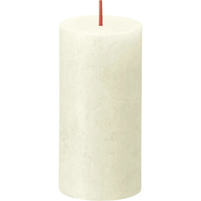 Bolsius trunk solid candle rustic post Rustic Shine 100/50 mm 10 cm - Delicate Pearl