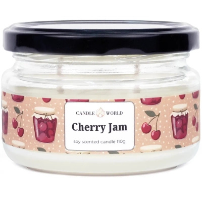 Candle World sojos kvapo žvakės indelis Cherry Jam 110 g Cherry