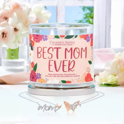 Žvakė su papuošalais Karoliai Charmed Aroma - Best Mom Ever