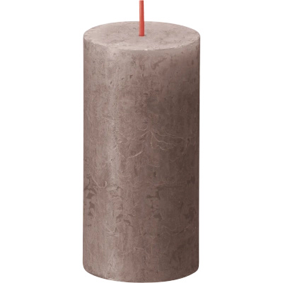 Bolsius rustic trunk candle post Rustic Shine 100/50 mm 10 cm - Taupe