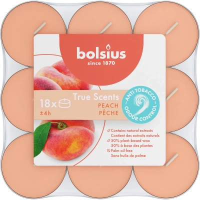 Bolsius True Scents doftande värmeljushållare 18 st - Peach