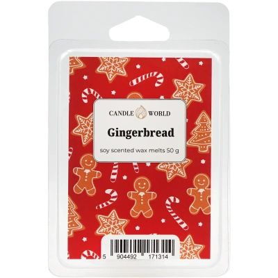 Candle World cera perfumada de soja Gingerbread 50 g festive